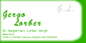 gergo lorber business card